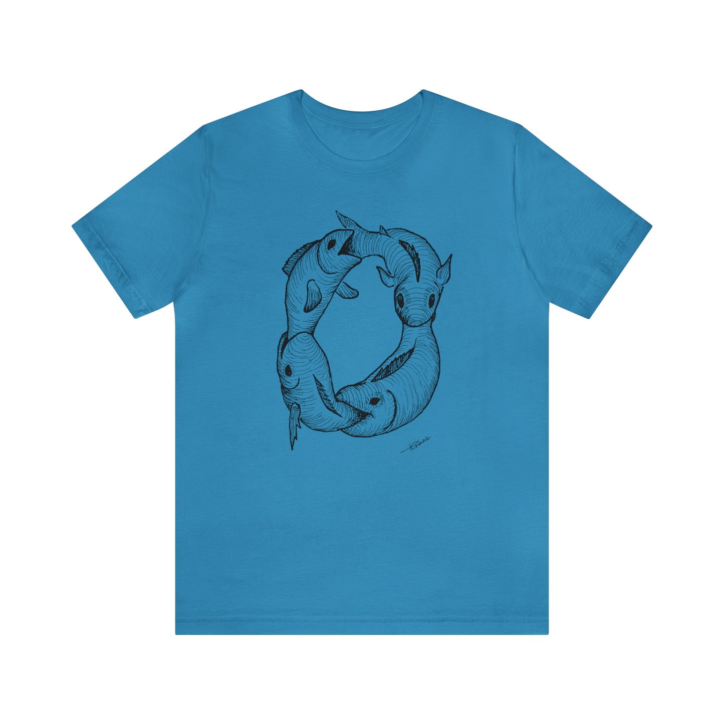 Fish Eat Fish by Dick Termes -  Tee